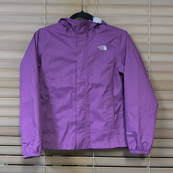 The North Face Purple Youth Dryvent Raincoat Girls Size M 10-12 Preowned - Picture 1 of 7